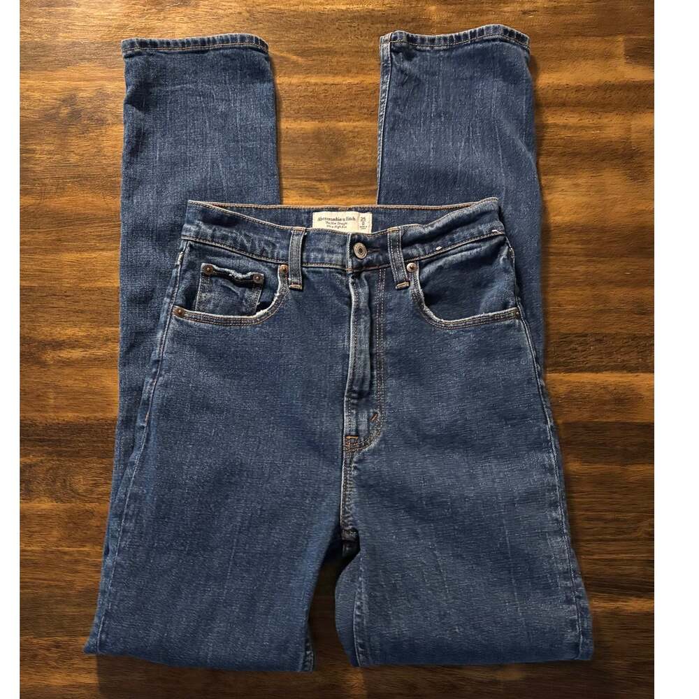 Abercrombie Women's 0 25 x 30 Jeans Slim Straight Ultra High Rise Denim